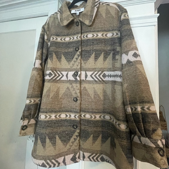 BB Dakota x Steve Madden Big Sky Shacket in Nutmeg - Picture 4 of 4